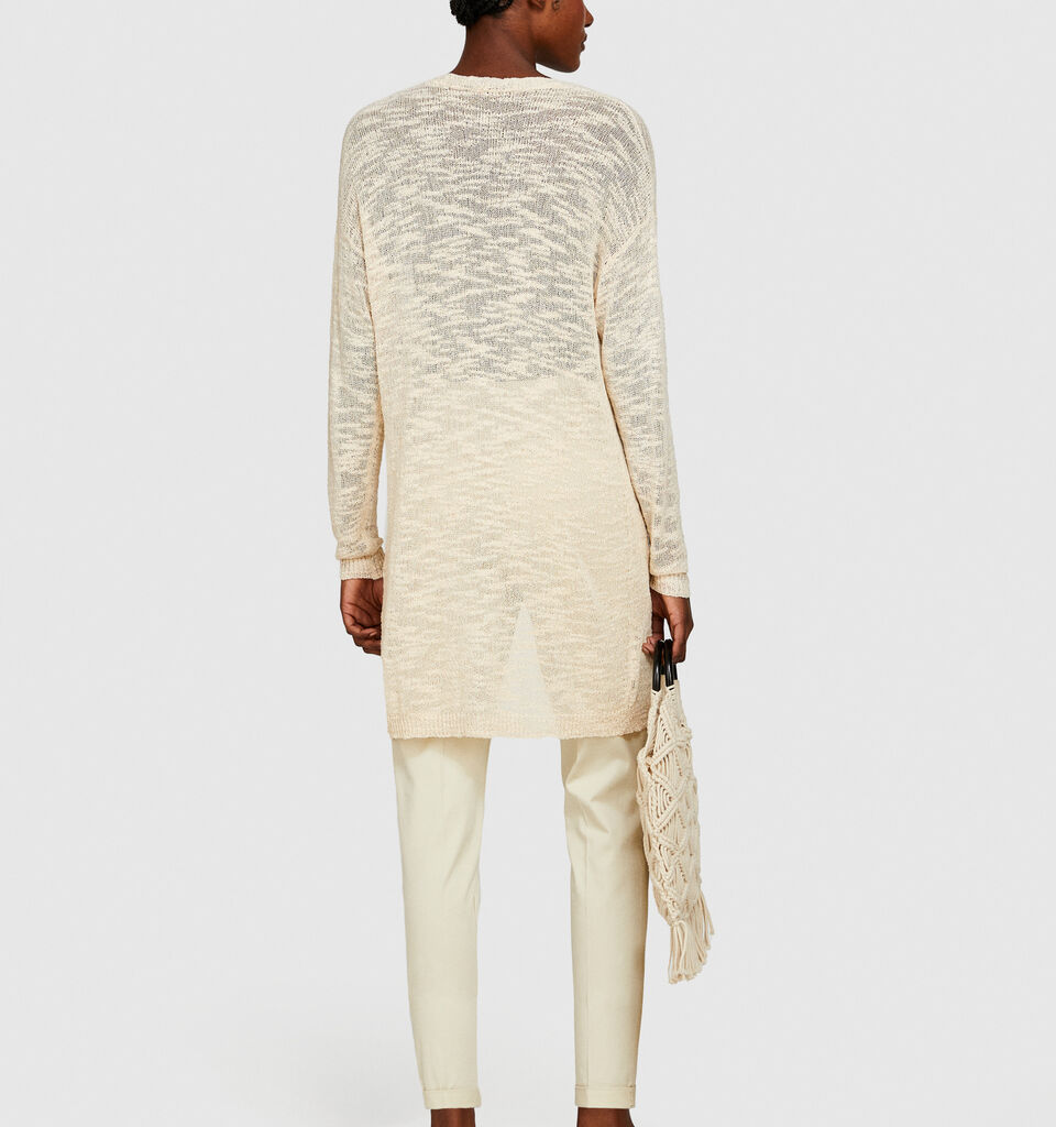 Cigarette trousers - women's skinny fit trousers - Creamy White | Sisley image number 3